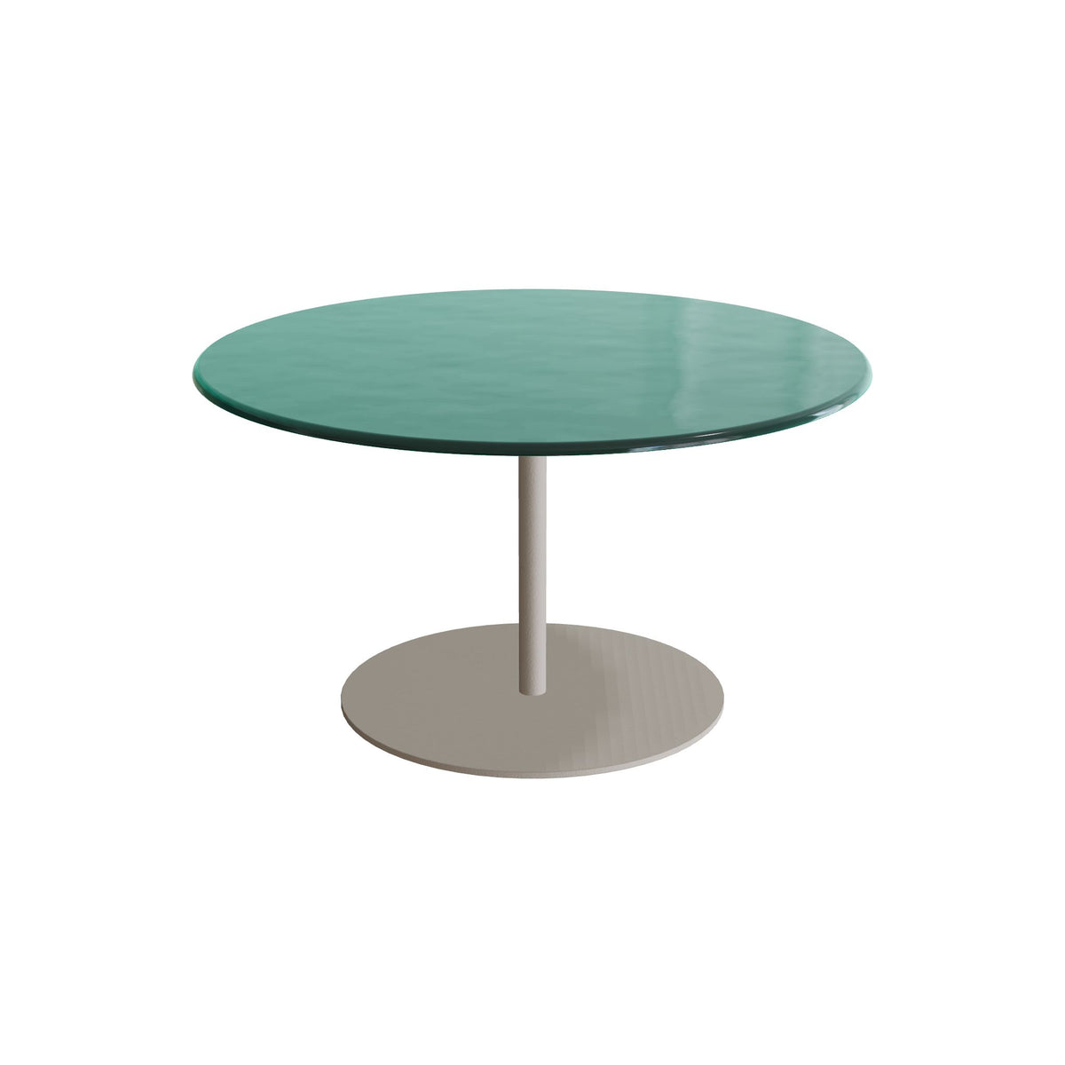 Royal Botania Butler Loungetisch 75 cm, Gestell pebble, Glas Ondula verde