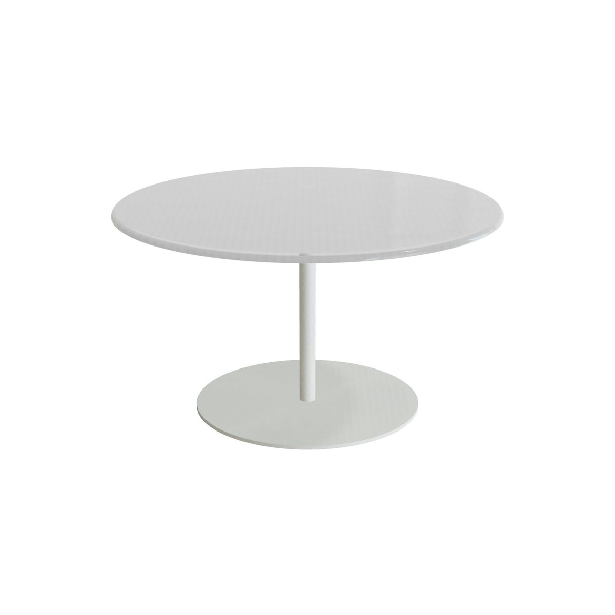 Royal Botania Butler Loungetisch 75 cm – weiß · Glas Ondula pebble