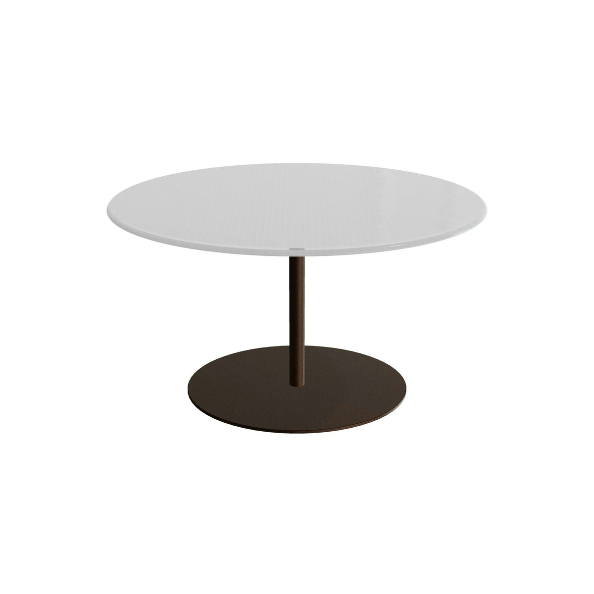 Royal Botania Butler Loungetisch 90 cm – bronze · Glas Ondula pebble