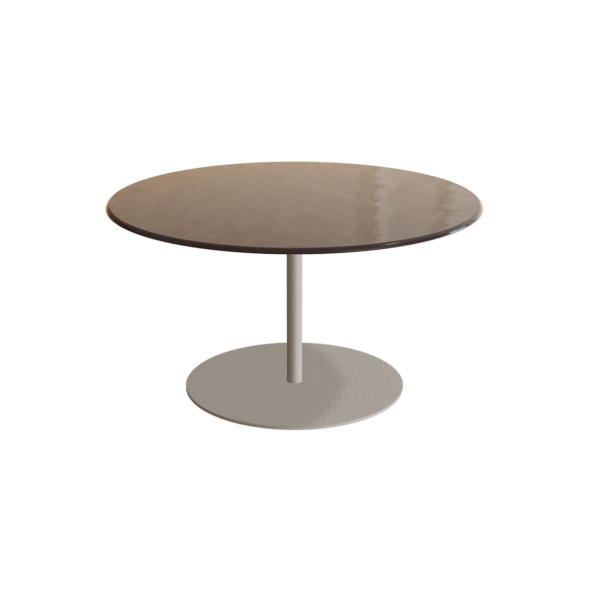 Royal Botania Butler Loungetisch 90 cm, Gestell pebble, Glas Ondula bronzo