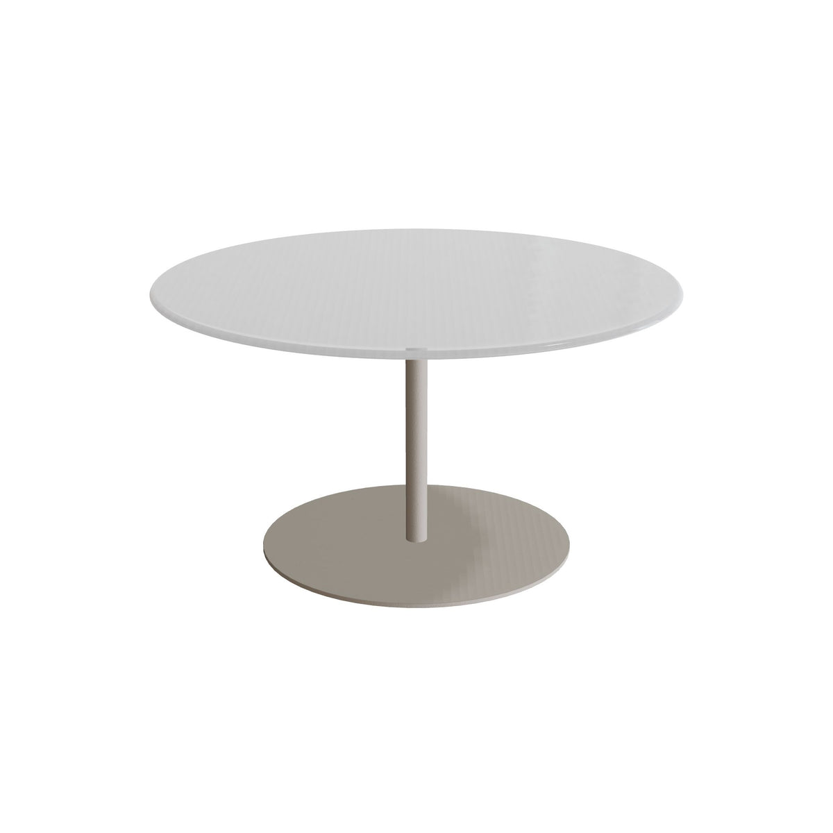 Royal Botania Butler Loungetisch 90 cm, Gestell pebble, Glas Ondula pebble