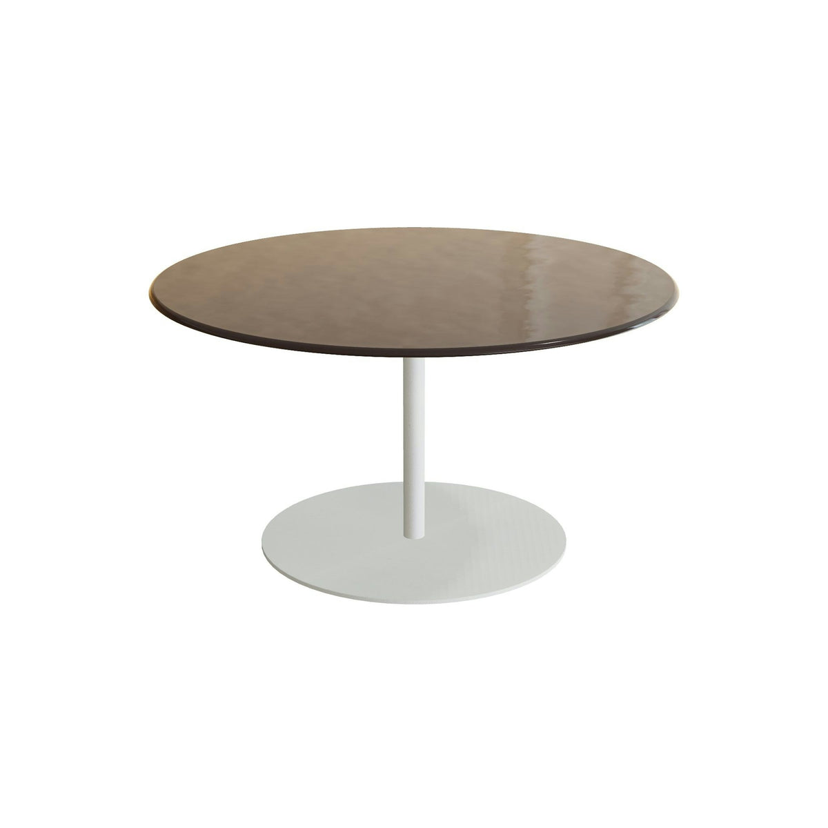 Royal Botania Butler Loungetisch 90 cm – weiß · Glas Ondula bronzo