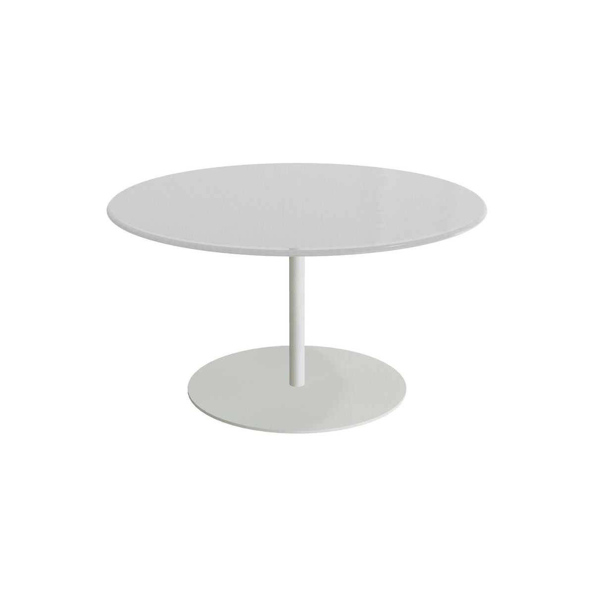 Royal Botania Butler Loungetisch 90 cm – weiß · Glas Ondula pebble