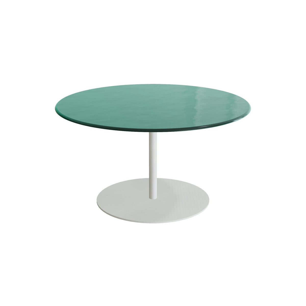 Royal Botania Butler Loungetisch 90 cm – weiß · Glas Ondula verde
