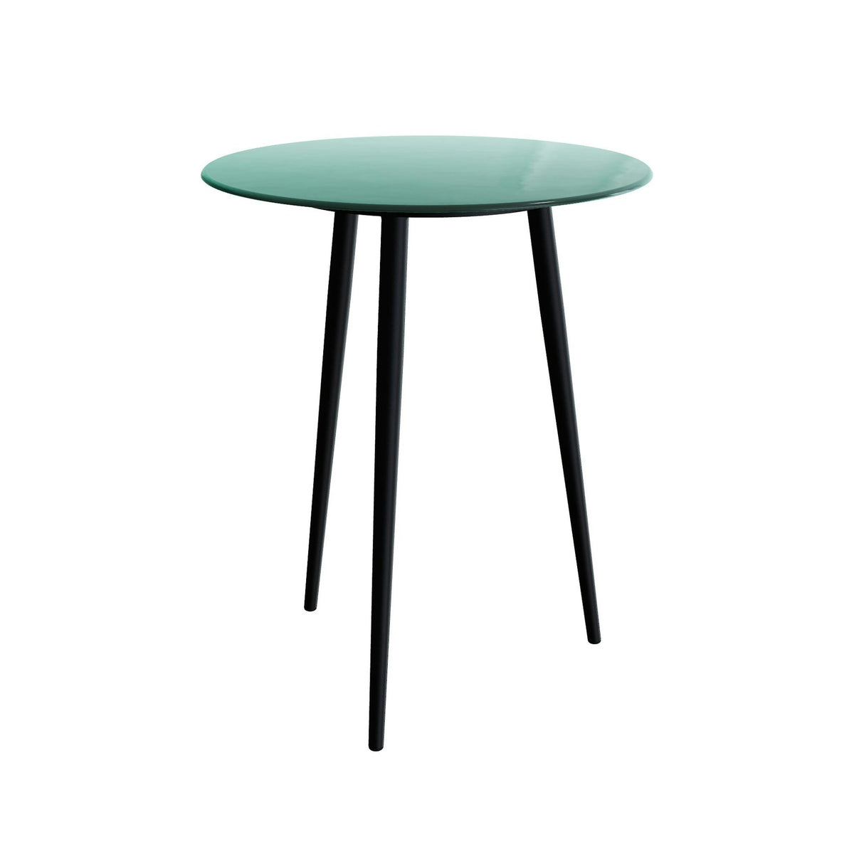 Royal Botania Styletto Bartisch rund 90 cm – Alu pebble · Glas Ondula pebble