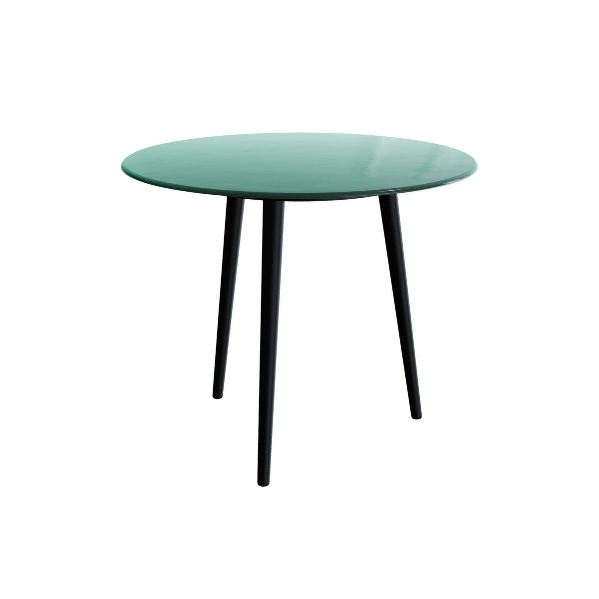 Royal Botania Styletto Esstisch rund 90 cm – Alu pebble · Glas Ondula pebble