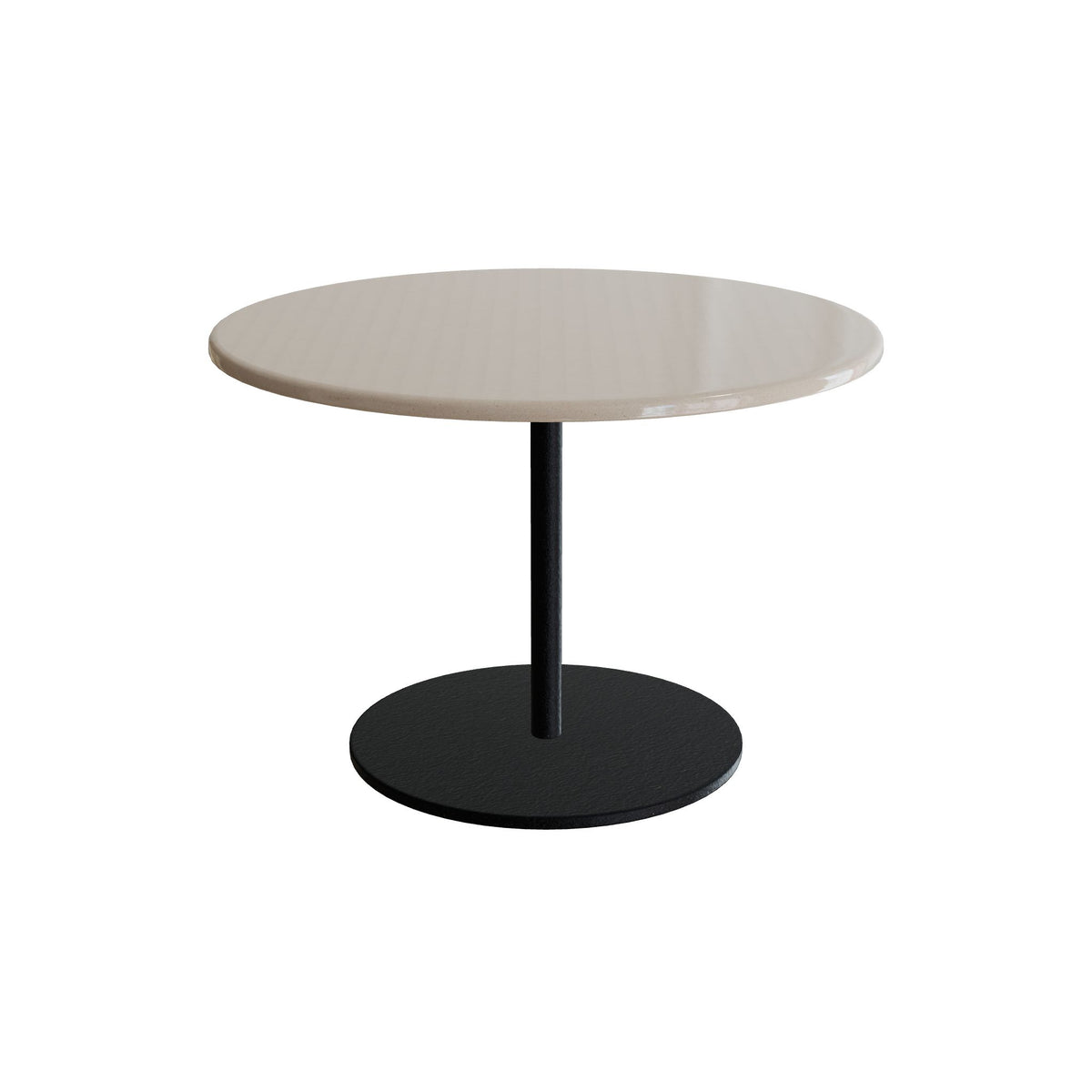 Royal Botania Butler Beistelltisch 40 cm niedrig, Gestell pebble, Lavastein emailliert pearl