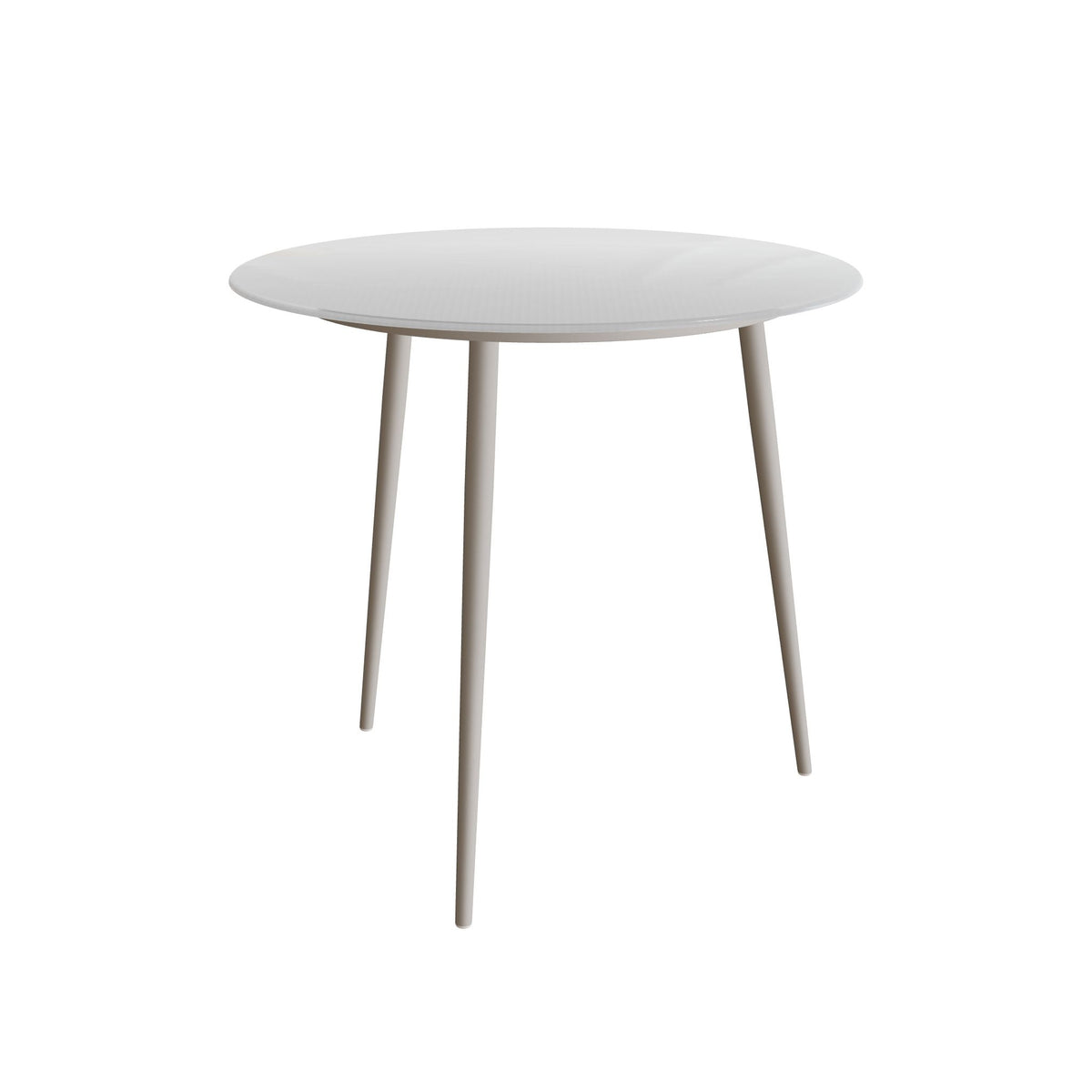 Royal Botania Styletto Bartisch rund 120 cm, Alu pebble, Glas Ondula pebble