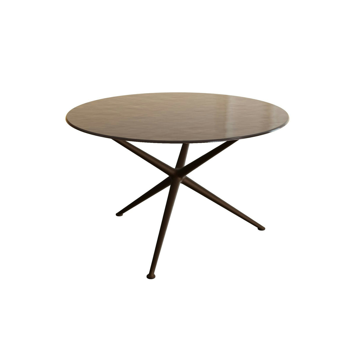 Royal Botania Exes Tisch rund 120 cm – bronze · Glas Ondula bronzo