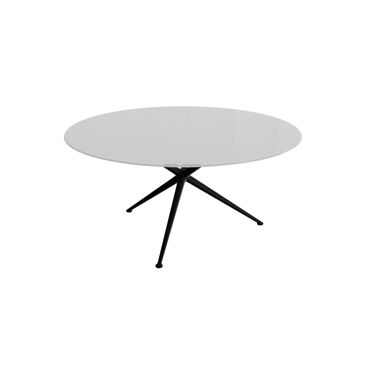 Royal Botania Exes Tisch rund 160 cm – anthrazit · Glas Ondula pebble
