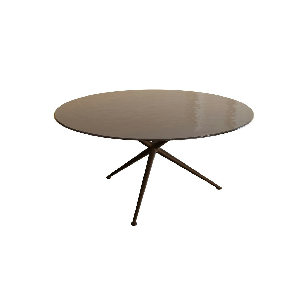 Royal Botania Exes Tisch rund 160 cm – bronze · Glas Ondula bronzo