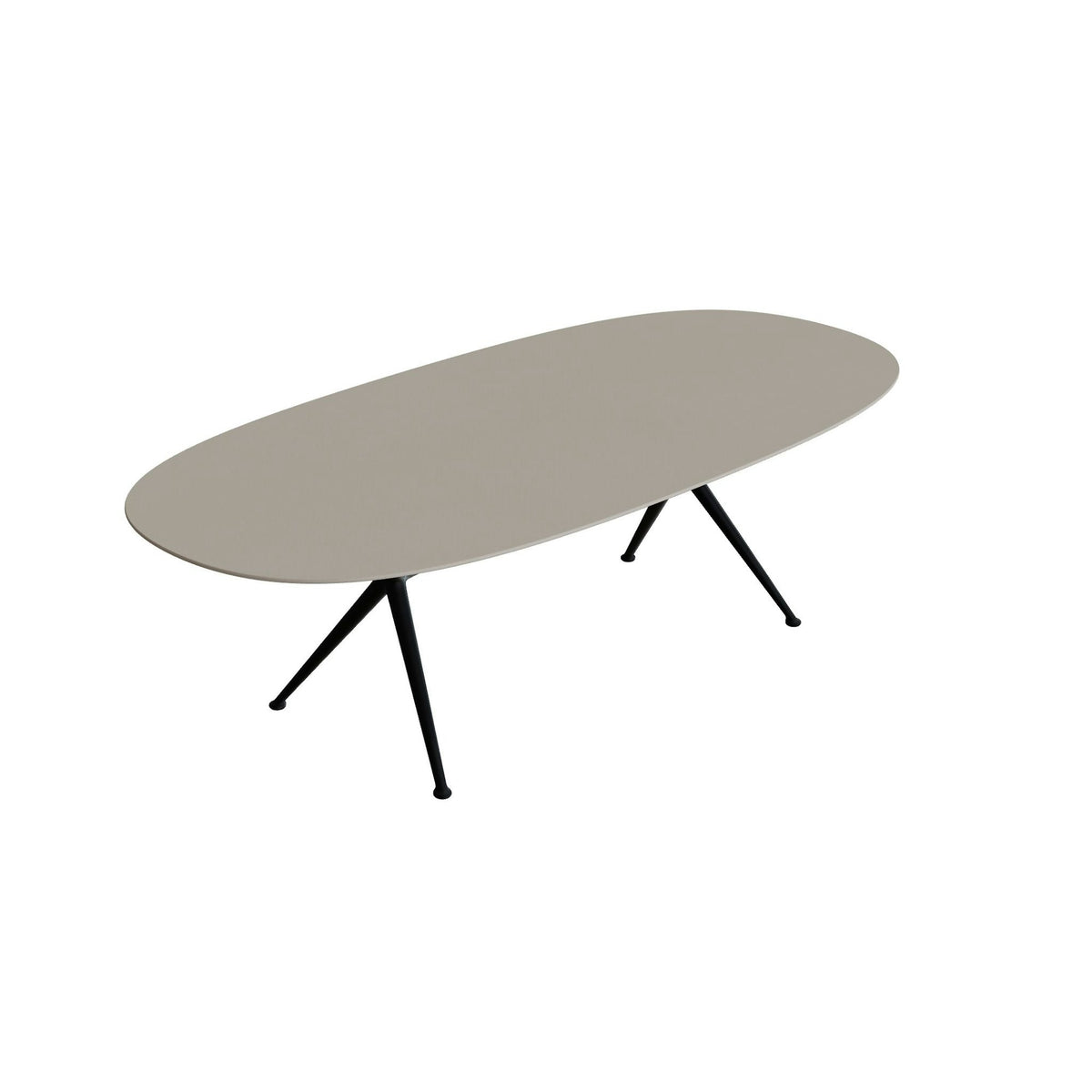 Royal Botania Exes Tisch Super-Ellipse 250 x 120 cm – anthrazit · Keramik perlgrau (Pearl Grey)