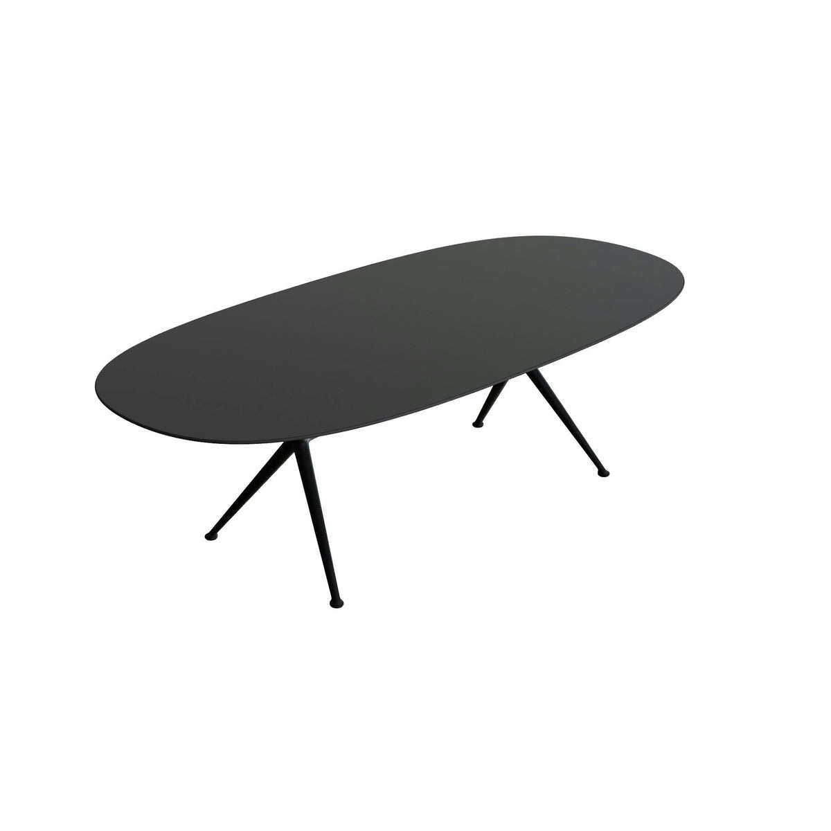 Royal Botania Exes Tisch Super-Ellipse 250 x 120 cm – anthrazit · Keramik schwarz (black)