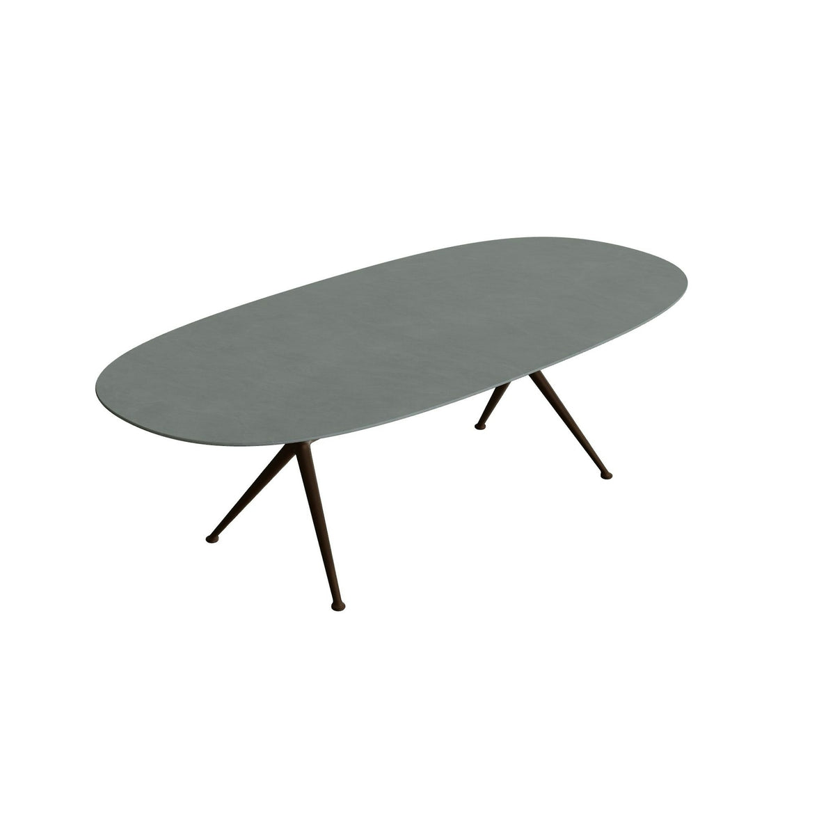 Royal Botania Exes Tisch Super-Ellipse 250 x 120 cm – bronze · Keramik steingrün (Verdezza Amazon)