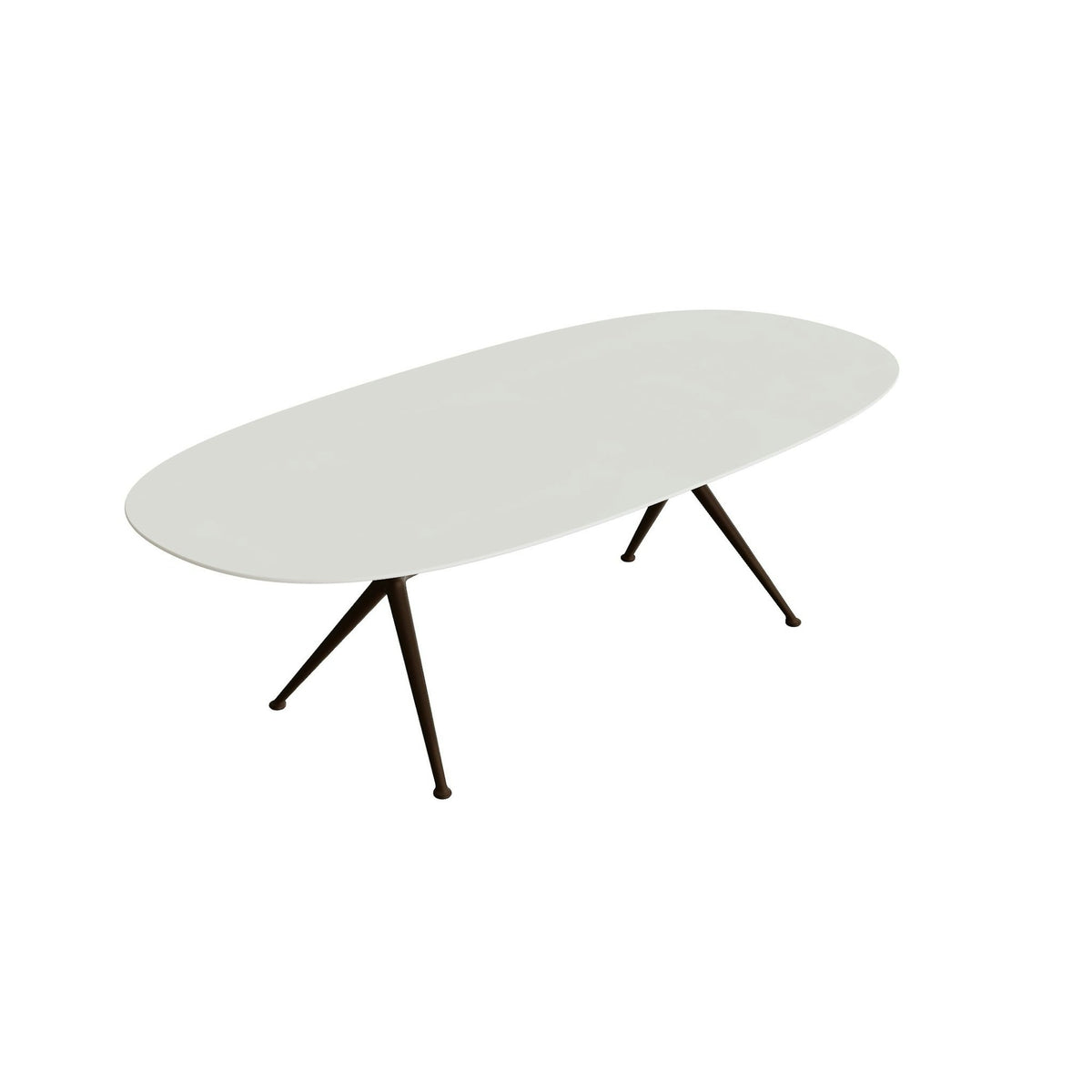 Royal Botania Exes Tisch Super-Ellipse 250 x 120 cm – bronze · Keramik weiß (white)