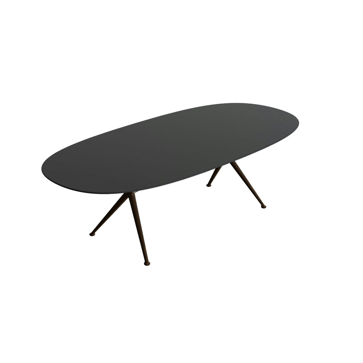 Royal Botania Exes Tisch Super-Ellipse 250 x 120 cm – bronze · Keramik schwarz (black)