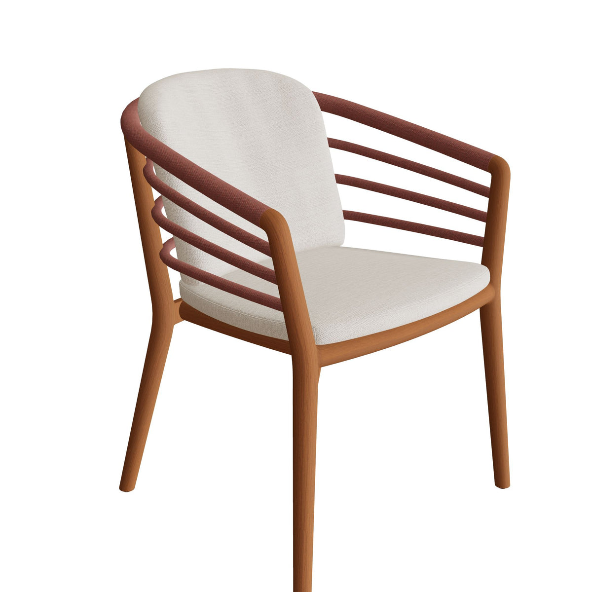 Royal Botania Archy Stuhl Teak, Teak geölt, Sleeves ziegelrot (brick)