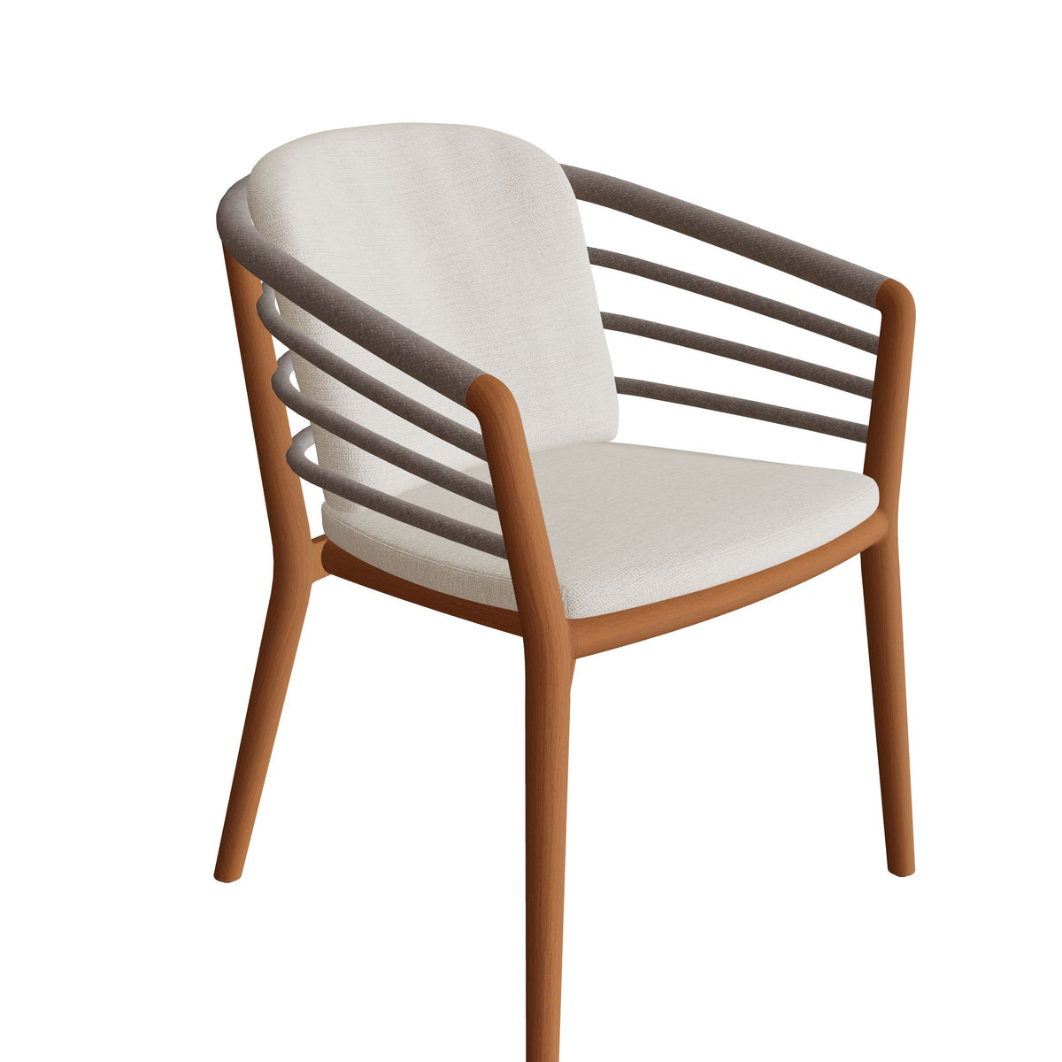 Royal Botania Archy Stuhl Teak, Teak geölt, Sleeves cappuccino