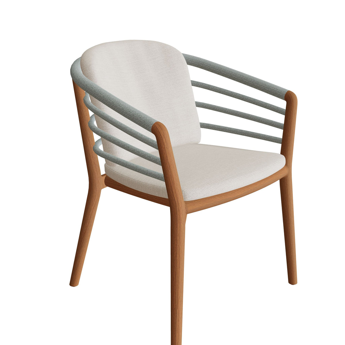 Royal Botania Archy Stuhl Teak, Teak natur, Sleeves salbeigrün (sage)