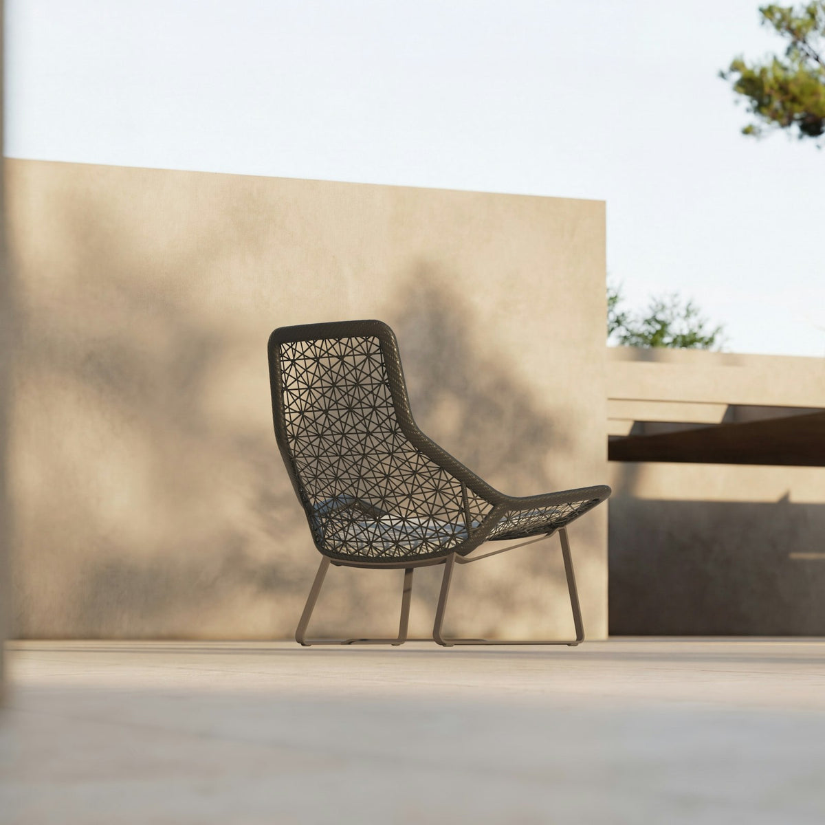 Kettal Maia Relaxsessel mit Aluminiumbeinen – Untersicht
