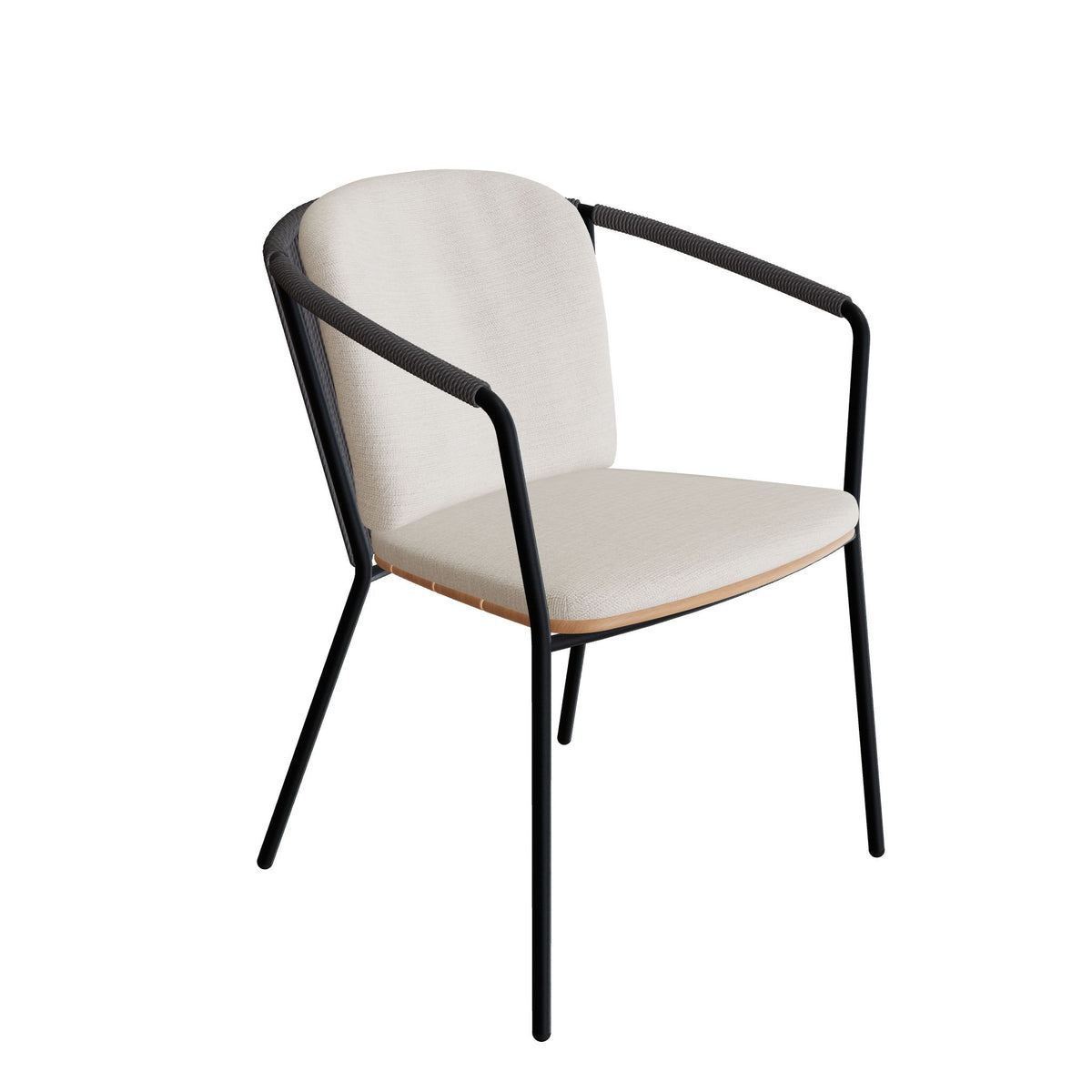 Royal Botania Cordiz Stuhl, Gestell anthrazit, Seil bronze