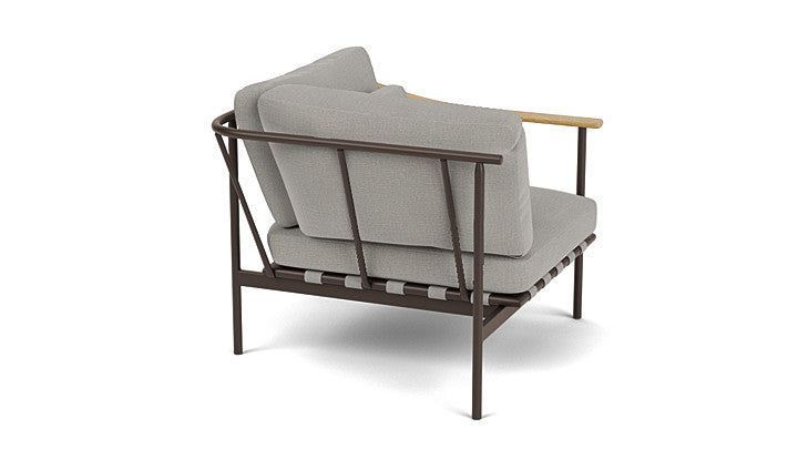 Barlow Tyrie I Around Deep Seating kleines Eckmodul mit Teakarmlehne rechts