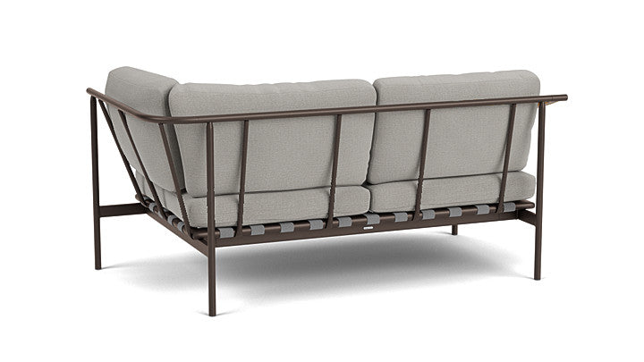 Barlow Tyrie I Around Deep Seating Zweisitzer-Eckmodul mit Teakarmlehne links