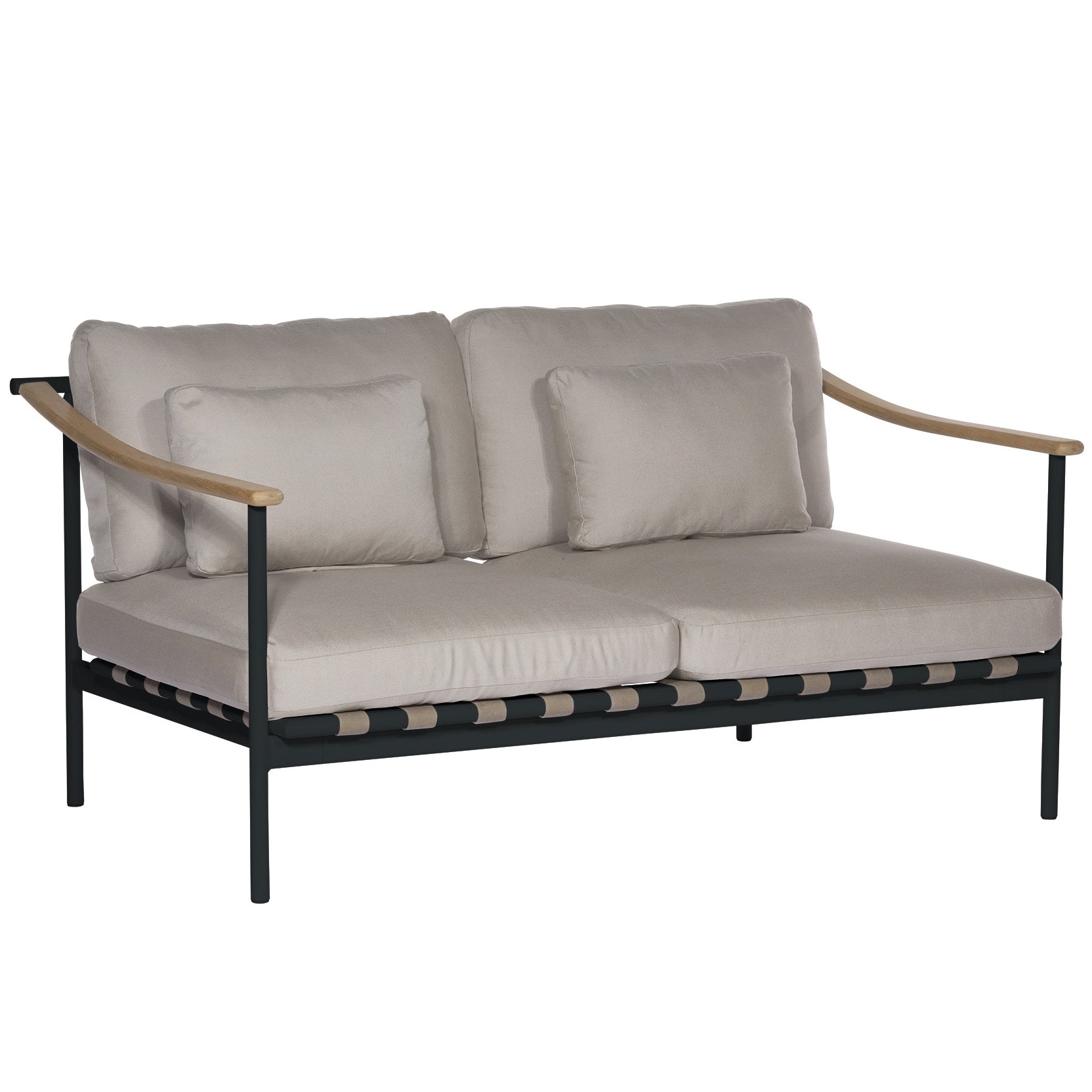 Barlow Tyrie I Around Deep Seating Sofa mit Teakarmlehnen 150 cm