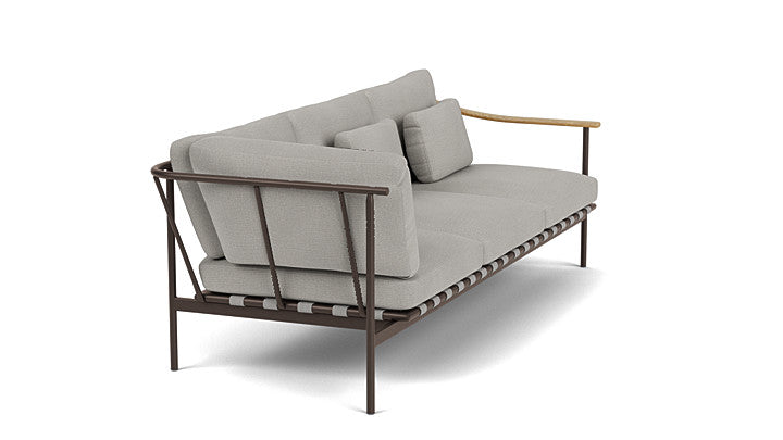 Barlow Tyrie I Around Deep Seating Dreisitzer-Eckmodul mit Teakarmlehne links