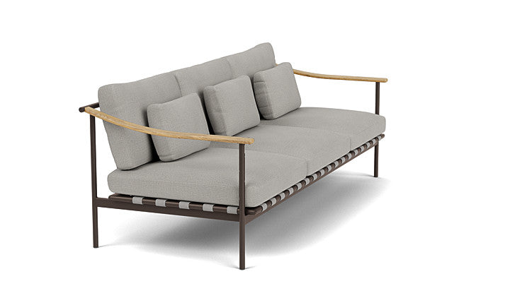 Barlow Tyrie I Around Deep Seating Sofa mit Teakarmlehnen 220 cm