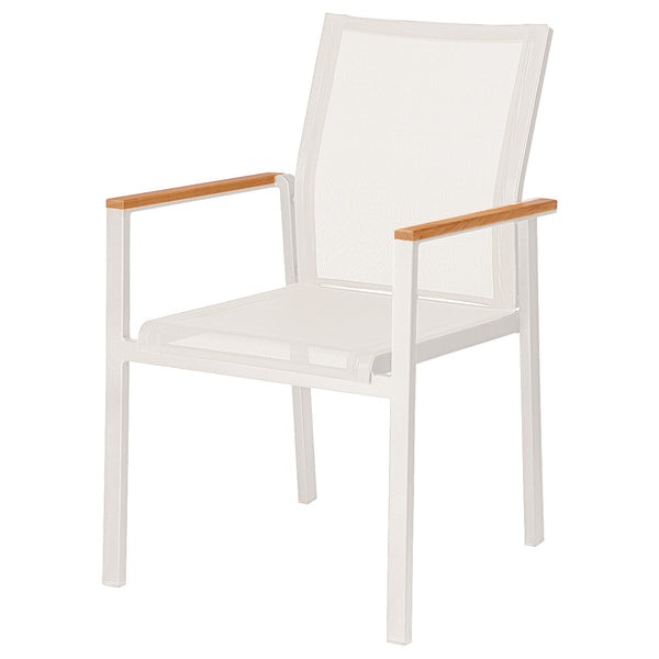 Aura chair with armrests, stackable