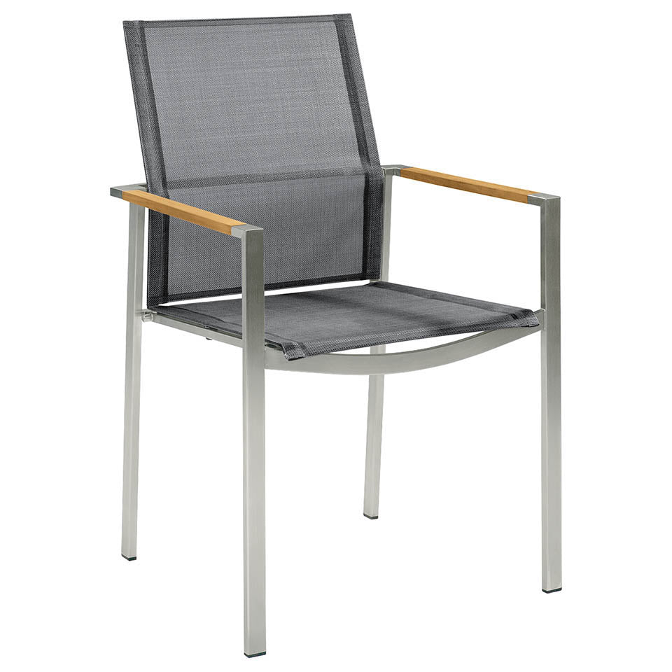 Barlow Tyrie Mercury Armlehnenstuhl – wetterfestes Edelstahl für Garten und Terrasse