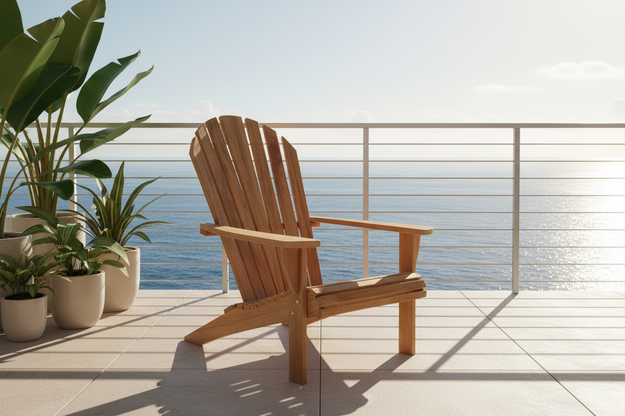 Barlow Tyrie I Adirondack Chair – Teak Masterpiece – Classic Design