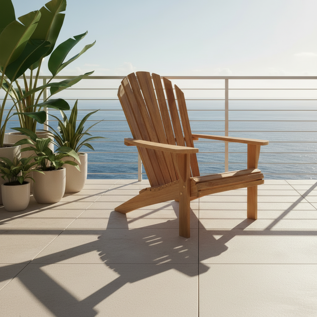 Barlow Tyrie I Adirondack Chair – Teak Masterpiece – Classic Design