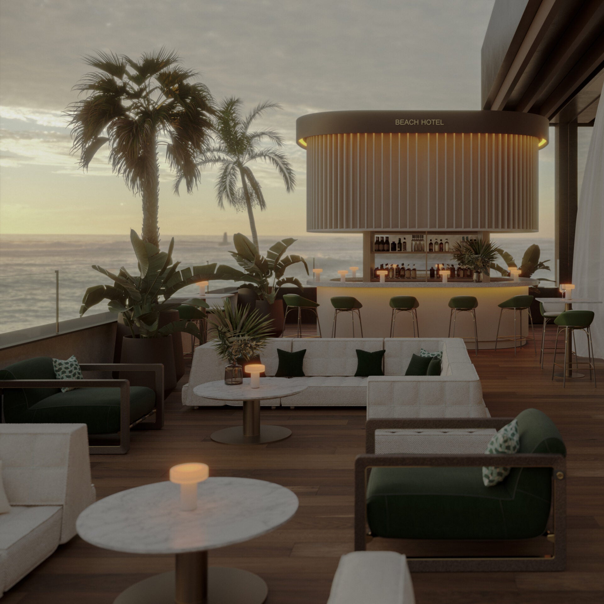 MyFace Nero Barhocker im Miami Beachfront Hotel