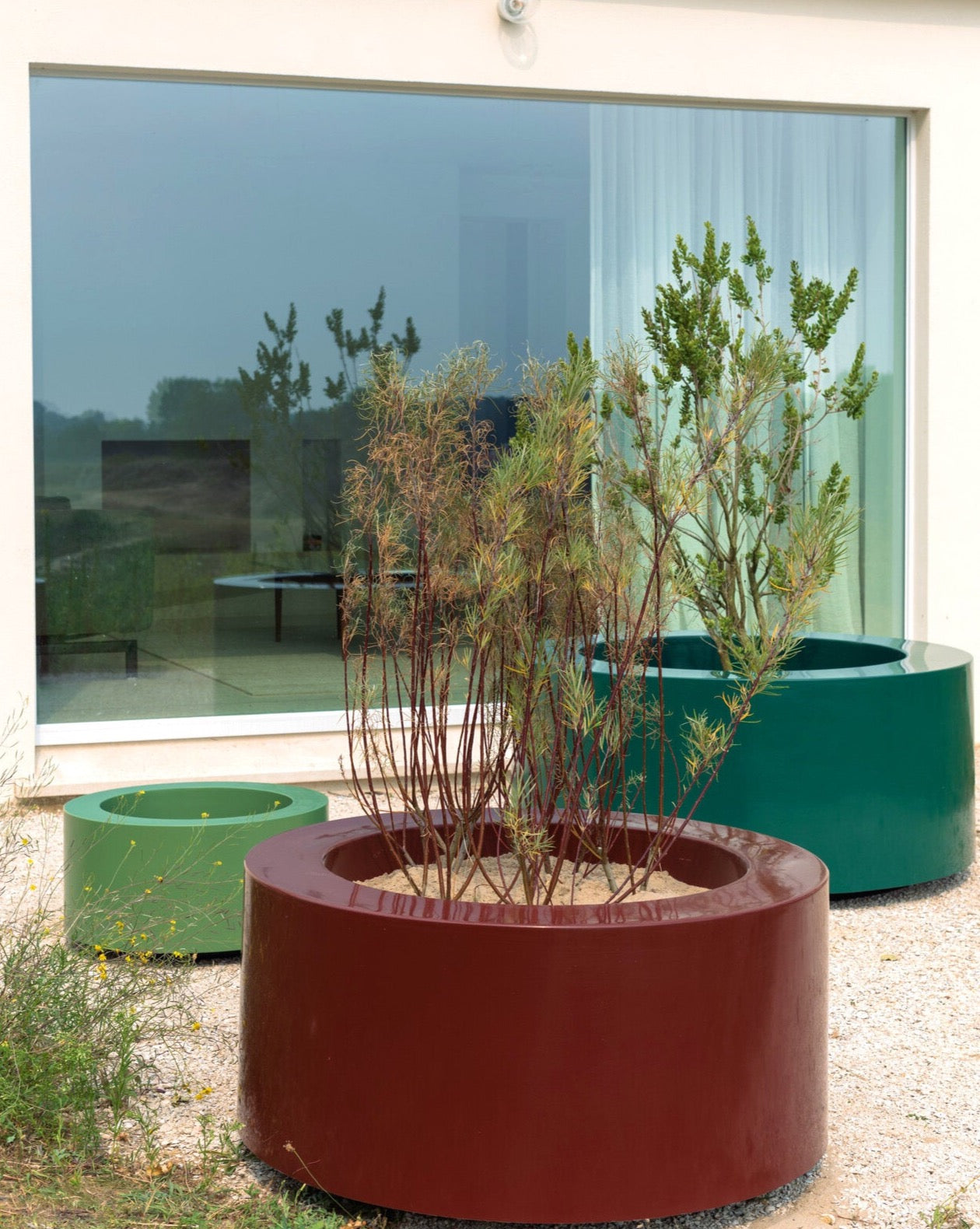 Lviv I Polyester Pflanzgefäß rund in vielen RAL Farben