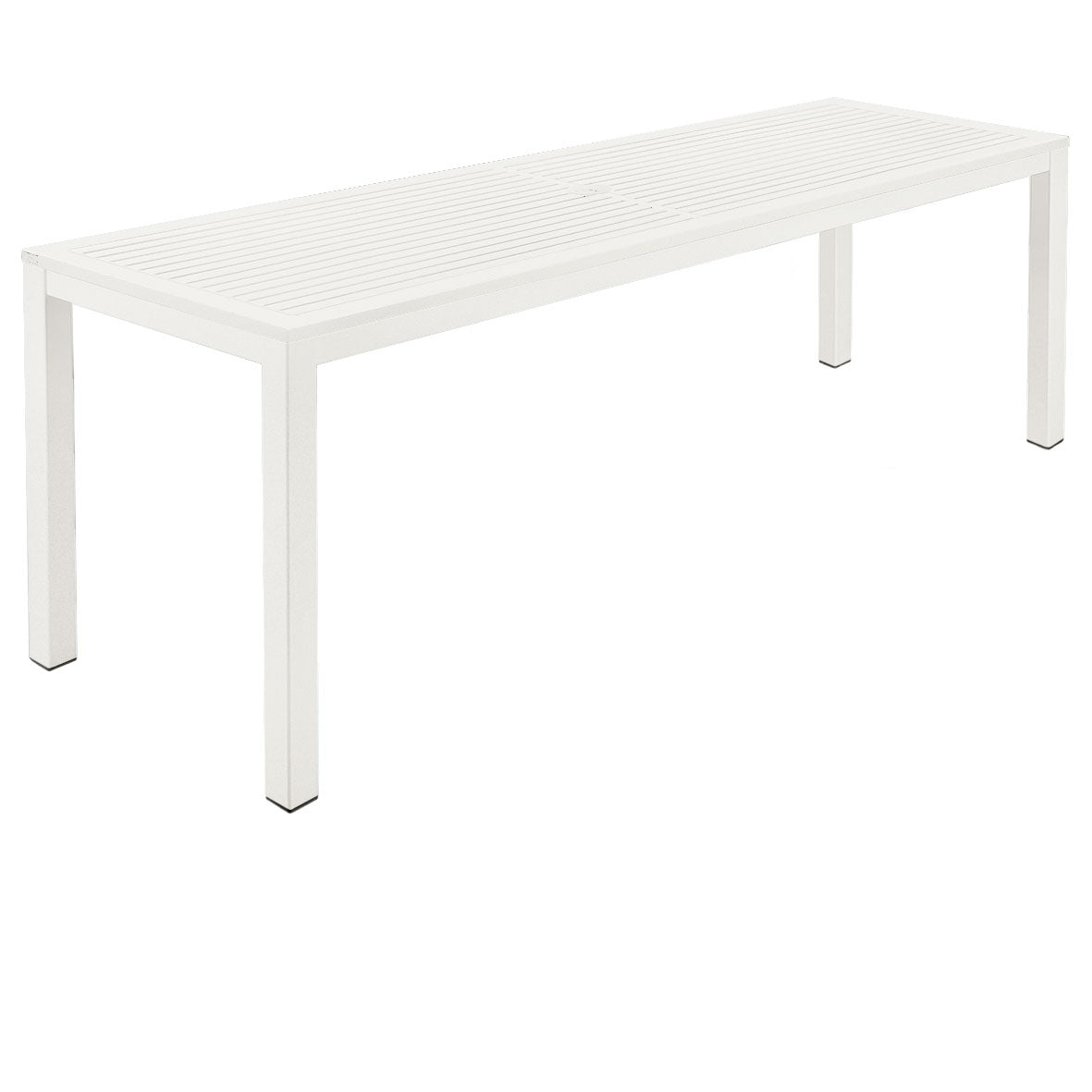 Aura aluminum narrow dining table 200 cm