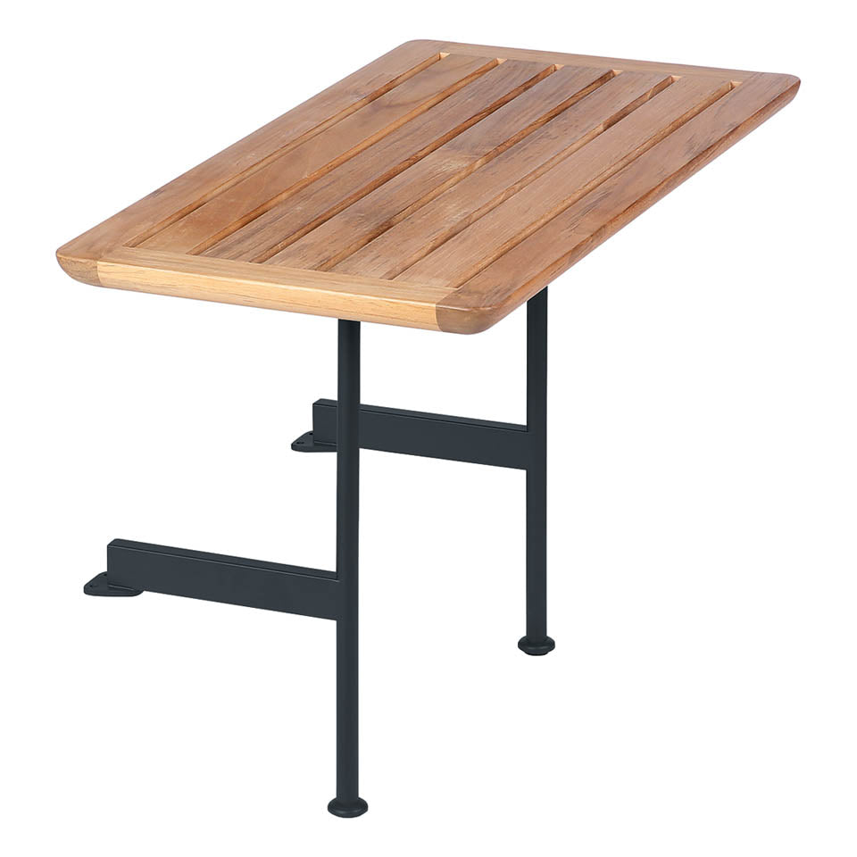 Der Barlow Tyrie Layout Deep Seating Anbautisch 80 cm ist aus robustem Edelstahl 316 und Teakholz gefertigt.