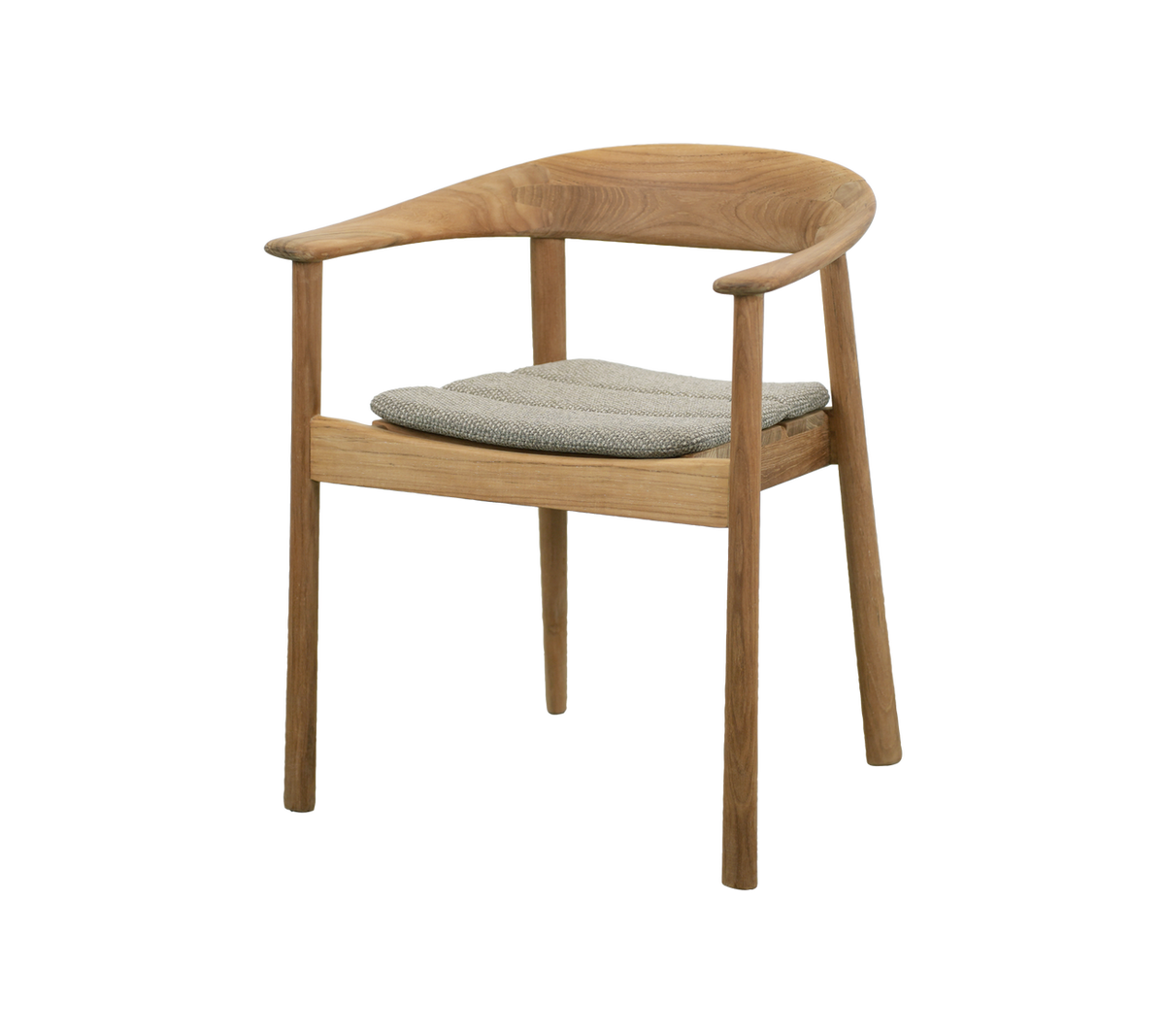 Cane-Line Majestic Stuhl mit Armlehnen – wetterfeste Gartenmöbel von Cane-Line – auf der Terrasse platziert