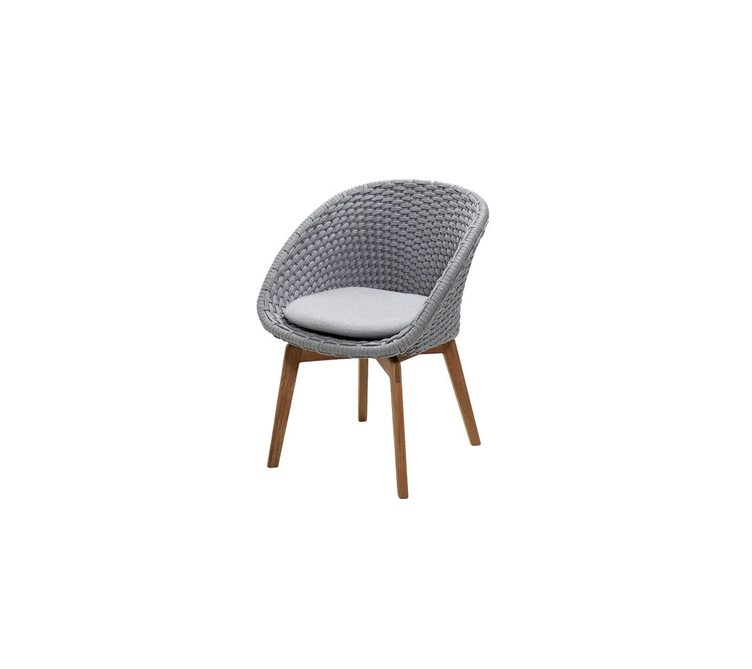 Cane-Line I Peacock Stuhl mit Teak-Beinen, 2er Set