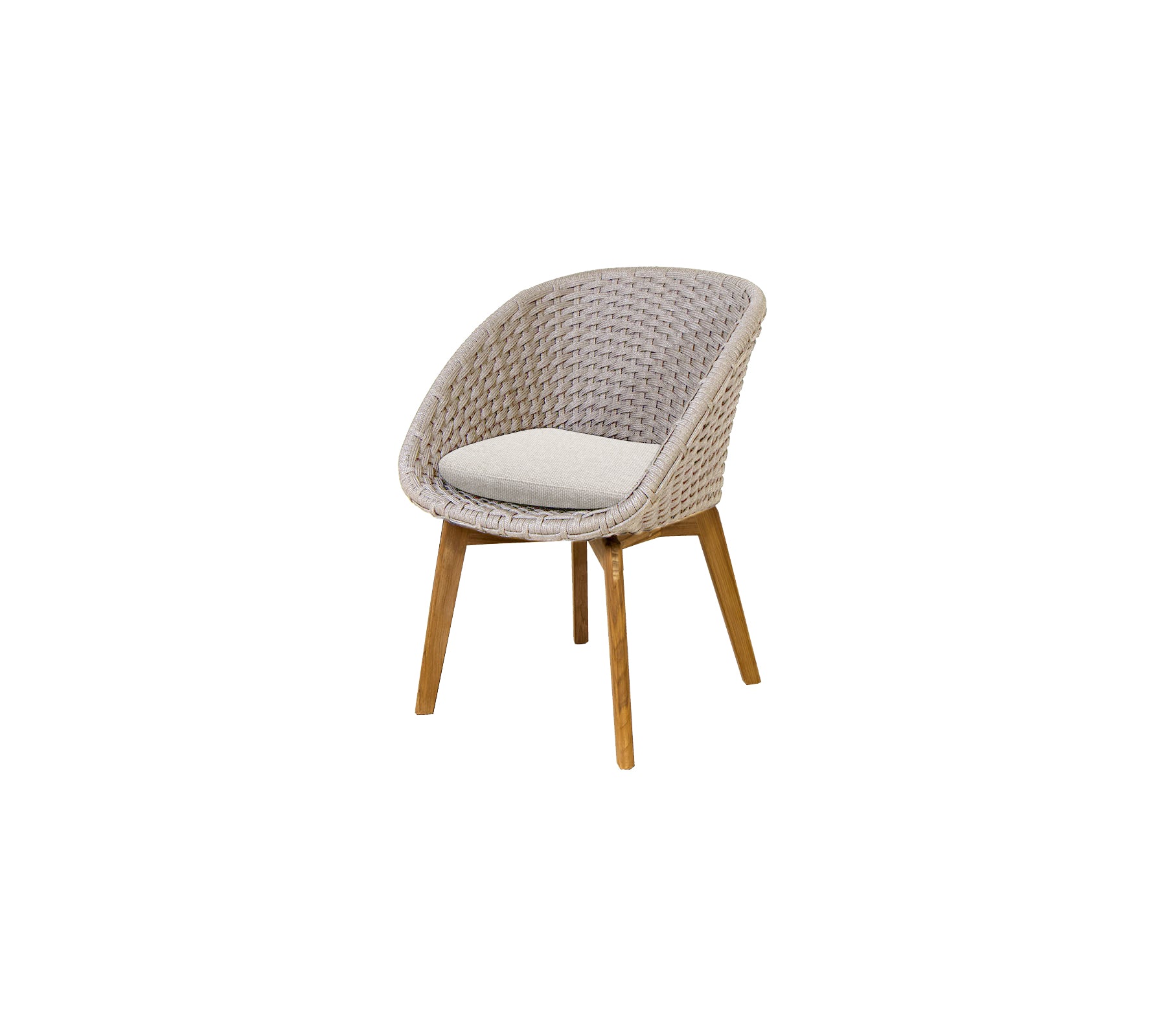 Cane-Line I Peacock chair with teak legs, set of 2