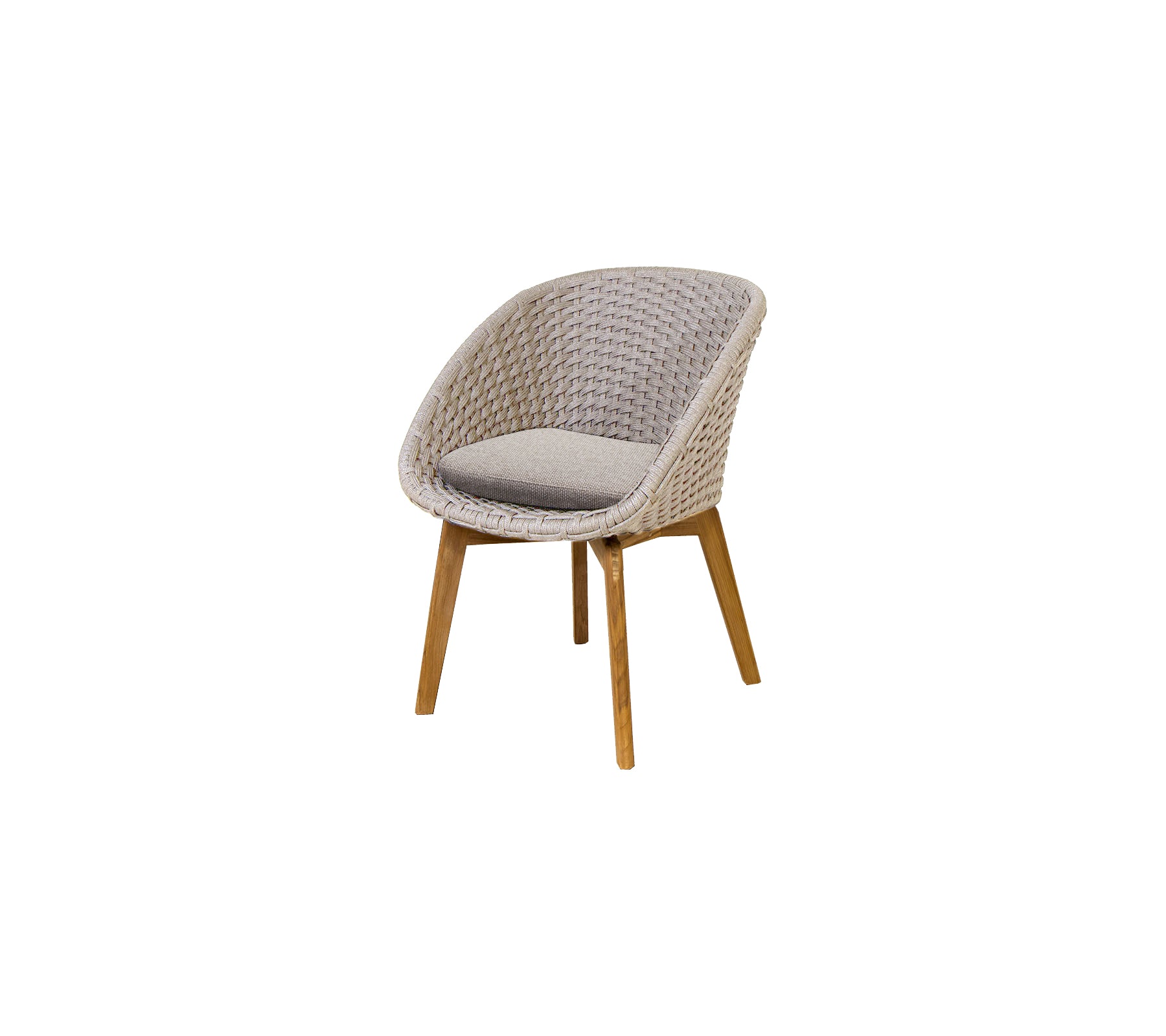 Cane-Line I Peacock chair with teak legs, set of 2