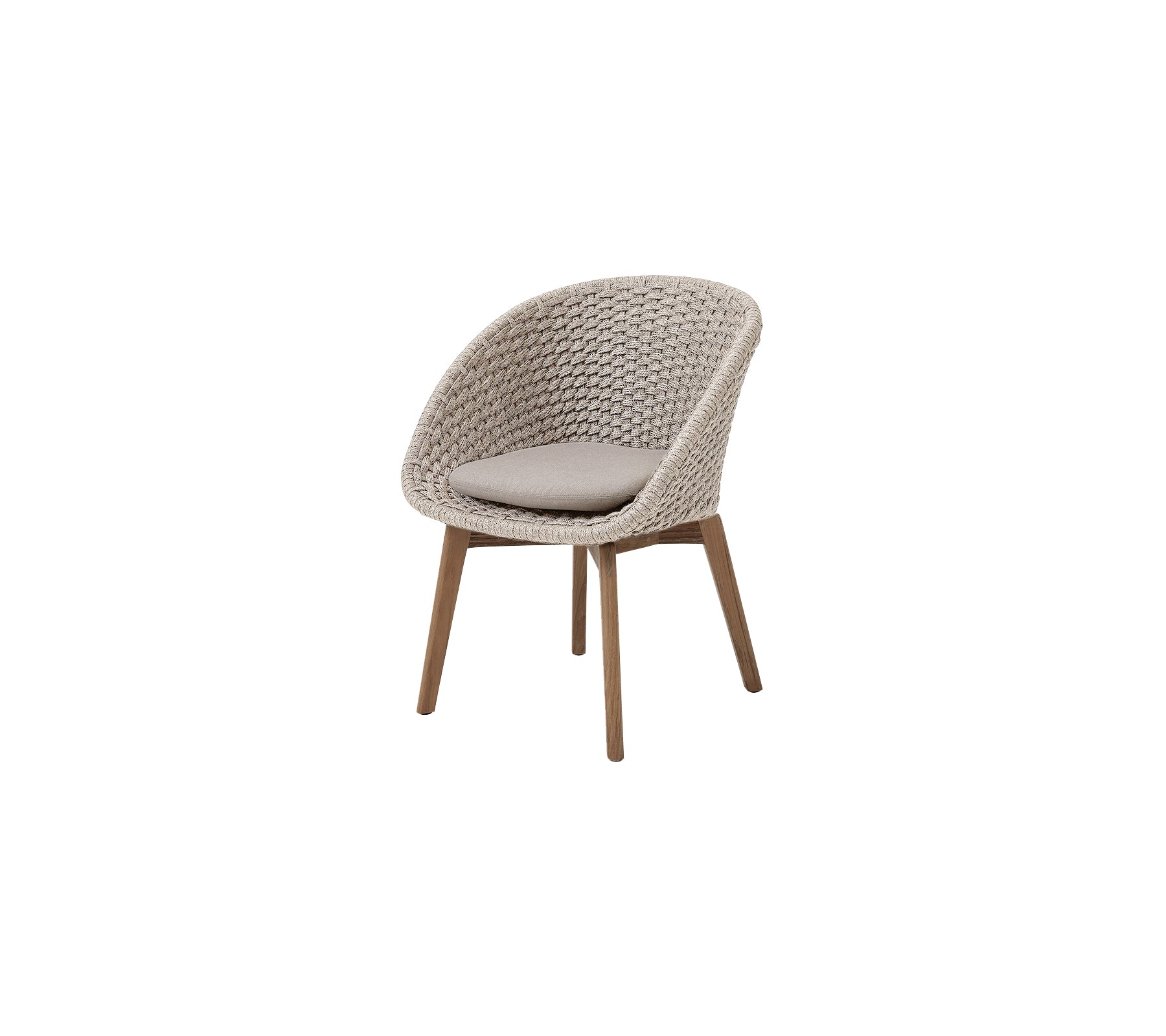 Cane-Line I Peacock chair with teak legs, set of 2