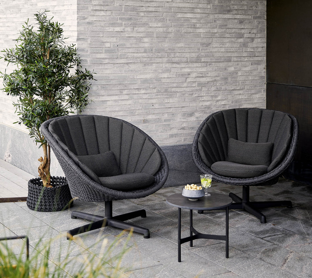 Cane-Line I Peacock lounge chair swivel