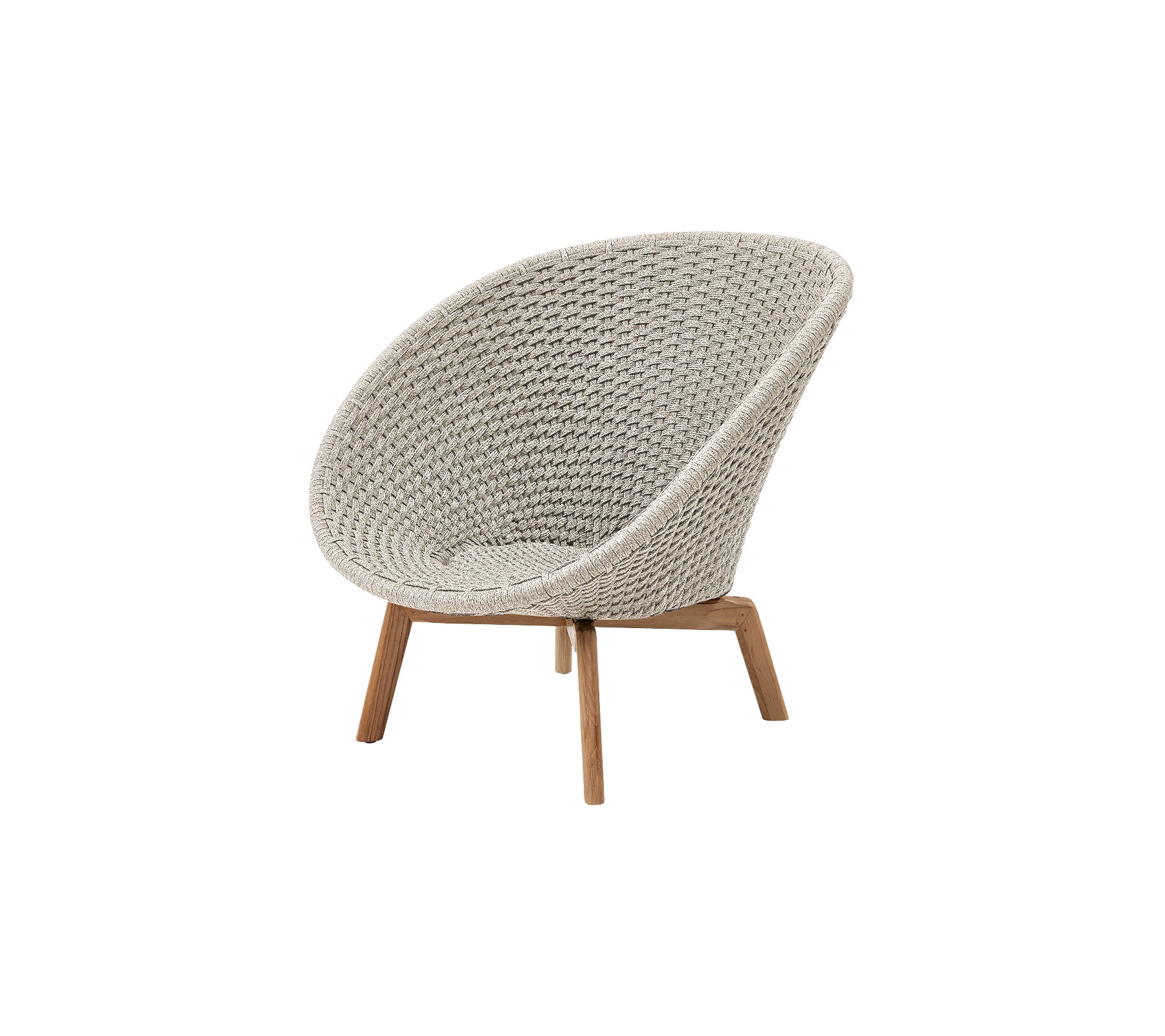 Cane-Line I Peacock lounge chair with teak legs