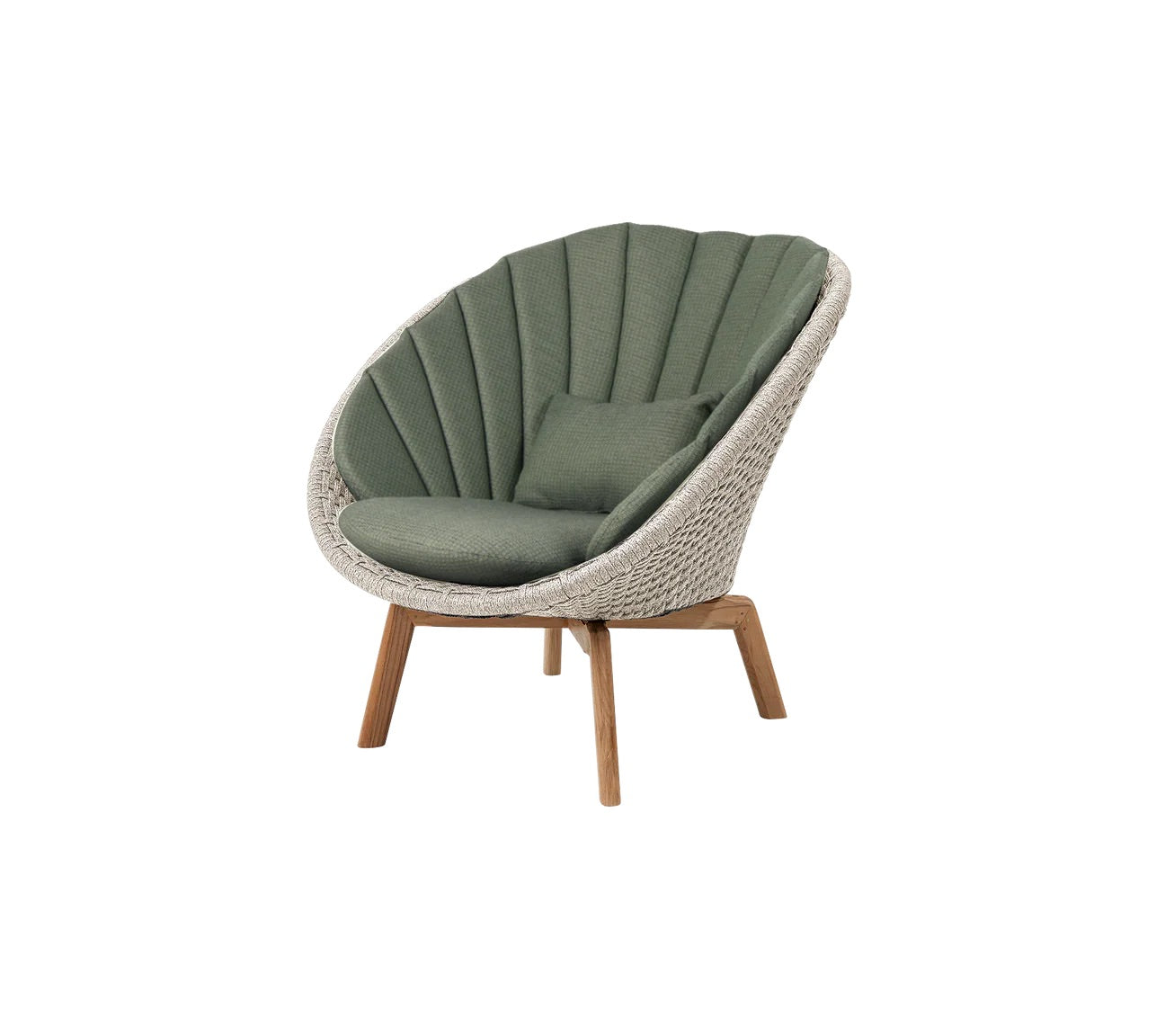 Cane-Line I Peacock Loungesessel mit Teak Beinen