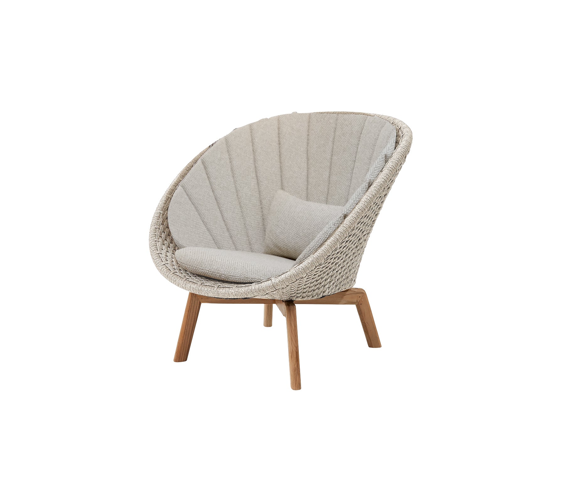 Cane-Line I Peacock Loungesessel mit Teak Beinen