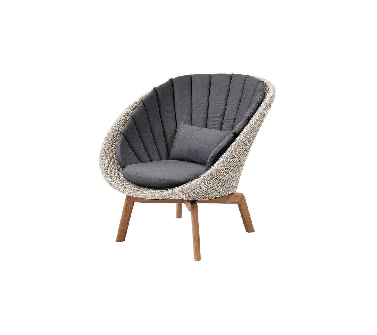 Cane-Line I Peacock Loungesessel mit Teak Beinen