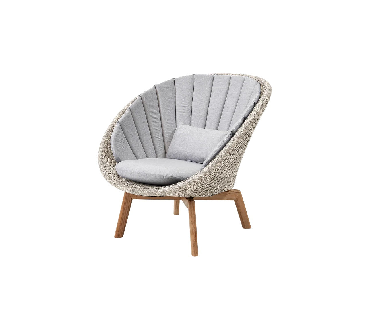 Cane-Line I Peacock Loungesessel mit Teak Beinen