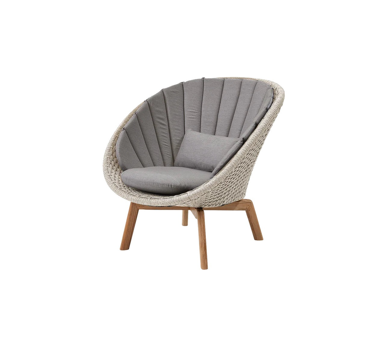 Cane-Line I Peacock Loungesessel mit Teak Beinen
